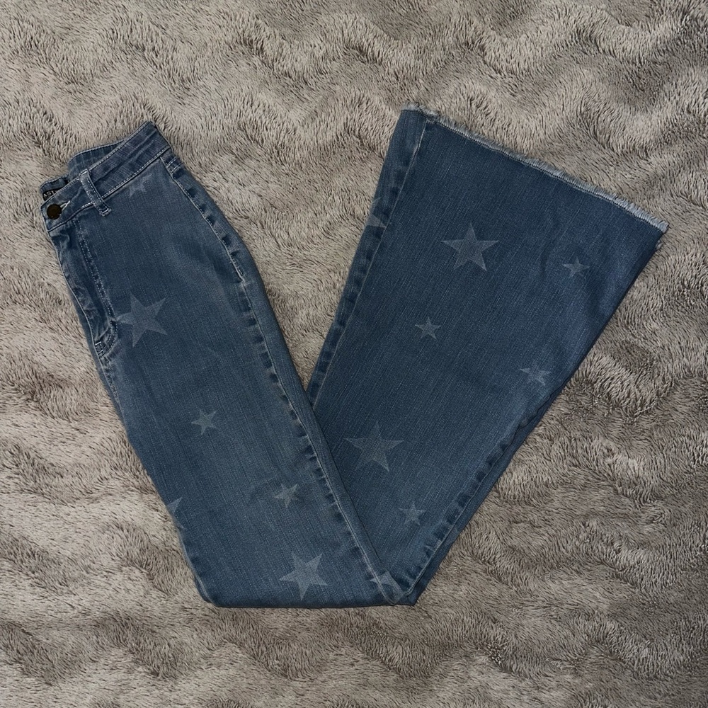 Star Patterned Bellbottom Jeans - image 2
